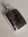 Canadian Staurolite And Garnet Pendant Set in .925 Sterling Silver