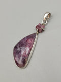 Canadian Rossmanite Tourmaline Pendant Set in .925 Sterling Silver