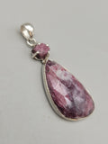 Canadian Rossmanite Tourmaline Pendant Set in .925 Sterling Silver
