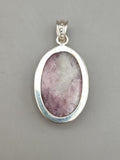 Canadian Rossmanite Tourmaline Pendant Set in .925 Sterling Silver