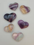Rainbow Fluorite Heart Carving