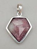 Canadian Rossmanite Tourmaline Pendant Set in .925 Sterling Silver