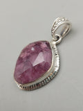 Canadian Rossmanite Tourmaline Pendant Set in .925 Sterling Silver