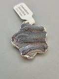 Chalcedony Conchive Druzy Flower Pendant