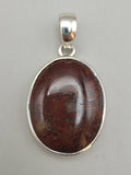 Canadian Petrified Wood Pendant Set in .925 Sterling Silver