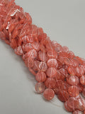 Cherry Quartz Circle Bead Strand ❤️