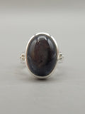 Canadian Eye Of Odin Sapphire Ring in .925 Sterling Silver (Size 7.75)