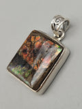 Canadian Ammolite Pendant Set in .925 Sterling Silver