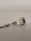 Canadian Eye Of Odin Sapphire Ring in .925 Sterling Silver (Size 5.5)
