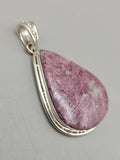 Canadian Rossmanite Tourmaline Pendant Set in .925 Sterling Silver