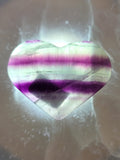 Rainbow Fluorite Heart Carving
