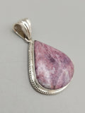 Canadian Rossmanite Tourmaline Pendant Set in .925 Sterling Silver