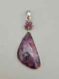 Canadian Rossmanite Tourmaline Pendant Set in .925 Sterling Silver