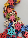 Magnesite Helm Bead Strand (Dyed)❤️