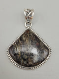 Canadian Staurolite And Garnet Pendant Set in .925 Sterling Silver