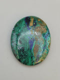 Polished Malachite, Azurite Cabochon