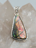 Canadian Ammolite Pendant Set in .925 Sterling Silver