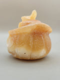 Orange Calcite Carving (Pumpkin-Witch)