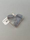 Chalcedony Conchive Druzy Heart Pendant