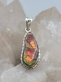 Canadian Ammolite Pendant Set in .925 Sterling Silver