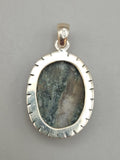 Canadian Epidote in Quartz Pendant .925 Sterling Silver