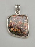 Canadian Ammolite Pendant Set in .925 Sterling Silver