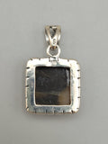 Canadian Petrified Wood Pendant Set in .925 Sterling Silver