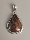 Canadian Thunder Bay Agate Pendant Set In .925 Sterling Silver