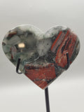 Bloodstone Heart Carving