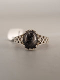 Canadian Eye Of Odin Sapphire Ring in .925 Sterling Silver (Size 5.5)