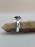 Canadian Eye Of Odin Sapphire Ring in .925 Sterling Silver (Size 6.75)