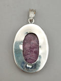 Canadian Rossmanite Tourmaline Pendant Set in .925 Sterling Silver