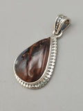 Canadian Thunder Bay Agate Pendant Set In .925 Sterling Silver