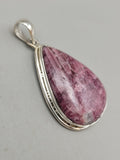Canadian Rossmanite Tourmaline Pendant Set in .925 Sterling Silver