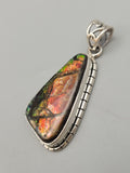 Canadian Ammolite Pendant Set in .925 Sterling Silver