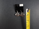 Garnet/Cubic Zirconia Sterling Silver Earrings (749)