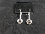 Garnet Sterling Silver Earrings (775)