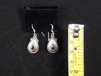 Garnet Sterling Silver Earrings (780)