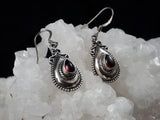 Garnet Sterling Silver Earrings (780)