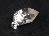 Clear Quartz Point Pendant Silver Foil