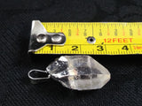 Clear Quartz Point Pendant Silver Foil