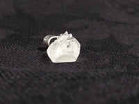 Clear Quartz Point Pendant Silver Foil