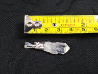 Clear Quartz Point Pendant Silver Foil