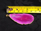 Magenta Agate Slice Pendant