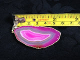 Magenta Agate Slice Pendant