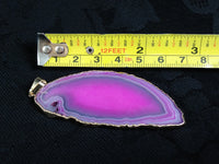 Magenta Agate Slice Pendant