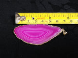 Magenta Agate Slice Pendant