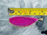 Magenta Agate Slice Pendant