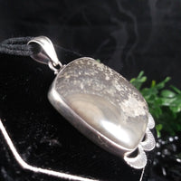 Volcanic Stone in Sterling Silver Pendant (14.4 g)