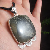 Volcanic Stone in Sterling Silver Pendant (14.4 g)